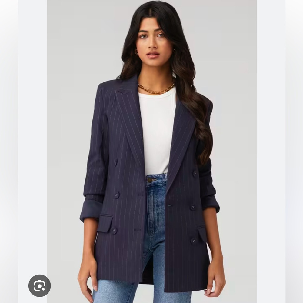 Bardot Navy Pinstripe Blazer